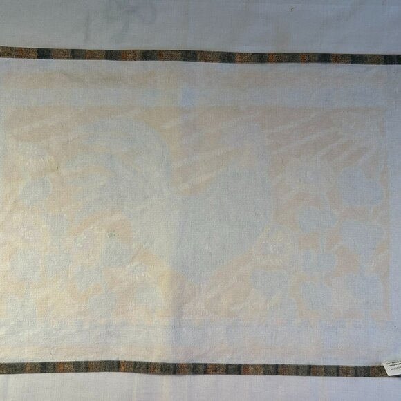 Set of 4 Hand Printed Rooster w/Sunflowers Placemats - Picture 3 of 4